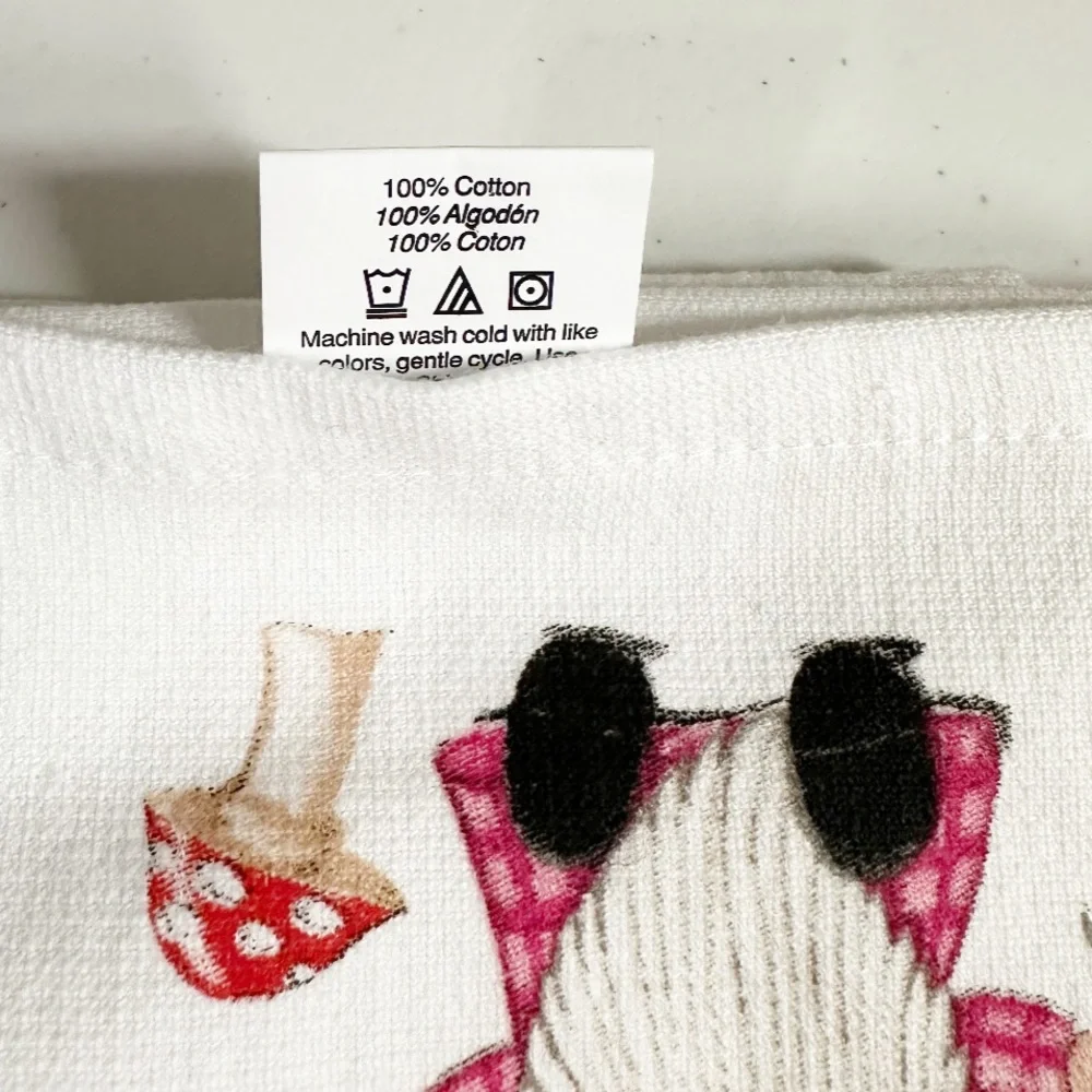NEW Kay Dee Designs GNOME, MUSHROOM & HEART Design Kitchen Towel Set/2